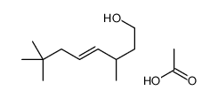 acetic acid,3,7,7-trimethyloct-4-en-1-ol结构式