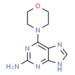 6-Morpholin-4-yl-9H-purin-2-ylamine结构式