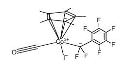 (η(5)-pentamethylcyclopentadienyl)iodo(perfluorobenzyl)carbonylcobalt(III) Structure