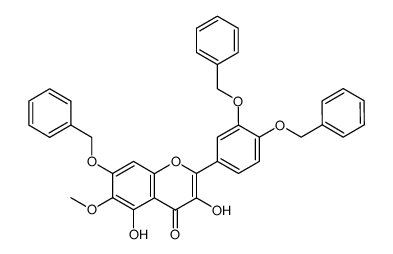 7-(benzyloxy)-2-(3,4-bis(benzyloxy)phenyl)-3,5-dihydroxy-6-methoxy-4H-chromen-4-one Structure