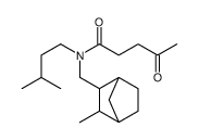 N-(3-methylbutyl)-N-[(3-methylnorbornan-2-yl)methyl]-4-oxo-pentanamide structure