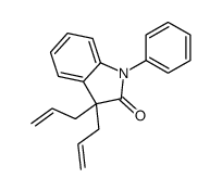 1-phenyl-3,3-bis(prop-2-enyl)indol-2-one结构式