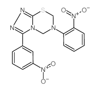 6-(2-nitrophenyl)-3-(3-nitrophenyl)-6,7-dihydro-5H-[1,2,4]triazolo[3,4-b][1,3,5]thiadiazine (en) Structure