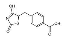 4-[(2,4-dioxo-1,3-thiazolidin-5-yl)methyl]benzoic acid结构式