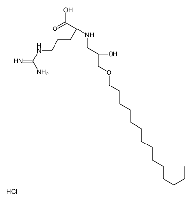(2S)-5-(diaminomethylideneamino)-2-[(2-hydroxy-3-tetradecoxypropyl)amino]pentanoic acid,hydrochloride结构式