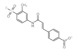 Benzenesulfonylfluoride, 2-methyl-4-[[3-(4-nitrophenyl)-1-oxo-2-propen-1-yl]amino]-结构式
