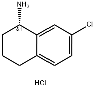 (S)-7-氯-1,2,3,4-四氢萘-1-胺盐酸盐结构式