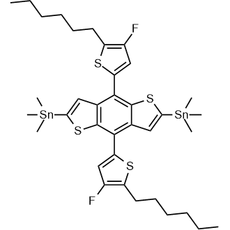 1,1′-[4,8-Bis(4-fluoro-5-hexyl-2-thienyl)benzo[1,2-b:4,5-b′]dithiophene-2,6-diyl]bis[1,1,1-trimethylstannane] picture