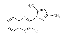 2-氯-3-(3,5-二甲基-1H-吡唑-1-基)喹噁啉结构式