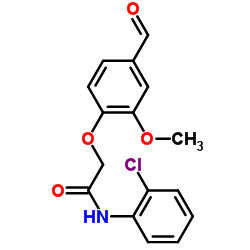 2-(4-FORMYL-2-METHOXYPHENOXY) ACETIC ACID, N-(2-CHLOROPHENYL)AMIDE结构式