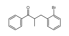 3-(2-bromophenyl)-2-methyl-1-phenylpropan-1-one结构式