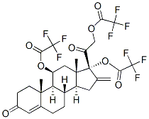 Pregn-4-ene-3,20-dione, 11beta,17,21-trihydroxy-16-methylene-, tris(tr ifluoroacetate)结构式