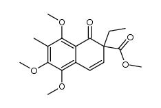 methyl 2-ethyl-5,6,8-trimethoxy-7-methyl-1-oxo-1,2-dihydronaphthalene-2-carboxylate结构式