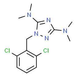 1-(2,6-DICHLOROBENZYL)-N3,N3,N5,N5-TETRAMETHYL-1H-1,2,4-TRIAZOLE-3,5-DIAMINE Structure