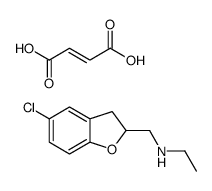 (5-chloro-2,3-dihydro-1-benzofuran-2-yl)methyl-ethylazanium,(Z)-4-hydroxy-4-oxobut-2-enoate Structure
