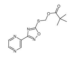 (3-pyrazin-2-yl-1,2,4-oxadiazol-5-yl)sulfanylmethyl 2,2-dimethylpropanoate结构式
