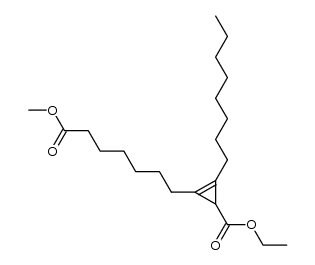 ethyl 2-(7-methoxy-7-oxoheptyl)-3-octylcycloprop-2-enecarboxylate Structure