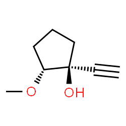 Cyclopentanol, 1-ethynyl-2-methoxy-, trans- (9CI)结构式