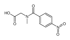 N-methyl-N-(4-nitro-benzoyl)-glycine结构式