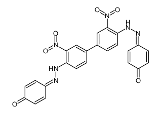 4-[[2-nitro-4-[3-nitro-4-[2-(4-oxocyclohexa-2,5-dien-1-ylidene)hydrazinyl]phenyl]phenyl]hydrazinylidene]cyclohexa-2,5-dien-1-one Structure