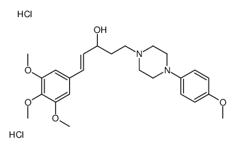 (E)-5-[4-(4-methoxyphenyl)piperazin-1-yl]-1-(3,4,5-trimethoxyphenyl)pent-1-en-3-ol,dihydrochloride结构式