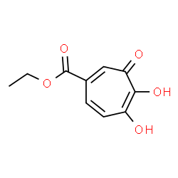 1,3,6-Cycloheptatriene-1-carboxylic acid, 4,6-dihydroxy-5-oxo-, ethyl ester (9CI) structure