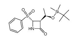 (3S,4R)-4-benzenesulfonyl-3-((1R)-1-(tert-butyldimethylsilanyloxy)-ethyl)-azetidin-2-one Structure