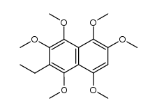 3-ethyl-1,2,4,5,7,8-hexamethoxynaphthalene Structure