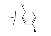 4-tert-butyl-2,5-dibromotoluene结构式