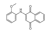 2-(2-methoxyanilino)naphthalene-1,4-dione结构式