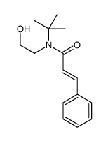 (E)-N-tert-butyl-N-(2-hydroxyethyl)-3-phenylprop-2-enamide结构式