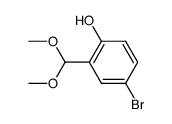 4-bromo-2-(dimethoxymethyl)phenol结构式