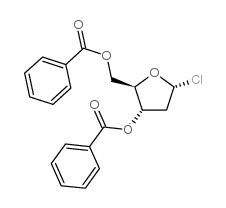 2-脱氧二苯甲酸-α-D-赤式-五呋喃糖酰氯结构式