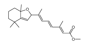 (2E,4E,6E)-7-[(4,4,7a-Trimethyl-2,4,5,6,7,7a-hexahydrobenzofuran)-2-yl]-3-methyl-2,4,6-octatrienoic acid methyl ester Structure