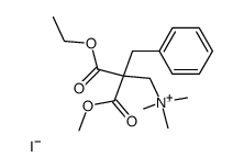 2-benzyl-3-ethoxy-2-(methoxycarbonyl)-N,N,N-trimethyl-3-oxopropan-1-aminium iodide Structure