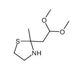 2-(2,2-dimethoxyethyl)-2-methyl-1,3-thiazolidine Structure