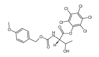 (S)-3-Hydroxy-2-(4-methoxy-benzyloxycarbonylamino)-butyric acid pentachlorophenyl ester结构式