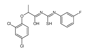 2-(2,4-dichlorophenoxy)-N-[(3-fluorophenyl)carbamothioyl]propanamide Structure