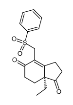 (7aS)-7a-Ethyl-2,3,7,7a-tetrahydro-4-<(phenylsulfonyl)methyl>-1H-inden-1,5(6H)-dion结构式