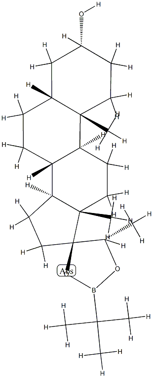 (17S,20S)-17,20-[(tert-Butylboranediyl)bis(oxy)]-5β-pregnan-3α-ol结构式