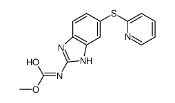 methyl N-(6-pyridin-2-ylsulfanyl-1H-benzimidazol-2-yl)carbamate结构式