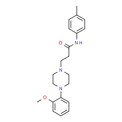 3-[4-(2-methoxyphenyl)piperazin-1-yl]-N-(4-methylphenyl)propanamide结构式