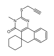 3-methyl-2-prop-2-ynylsulfanylspiro[6H-benzo[h]quinazoline-5,1'-cyclohexane]-4-one结构式