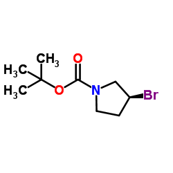 (R)-tert-butyl 3-bromopyrrolidine-1-carboxylate Structure