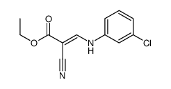 ethyl 3-(3-chloroanilino)-2-cyanoprop-2-enoate结构式