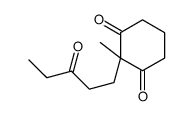 2-methyl-2-(3-oxopentyl)cyclohexane-1,3-dione结构式