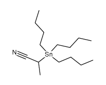 α-Tributylstannyl-propionitril Structure