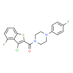 Piperazine, 1-[(3-chloro-4-fluorobenzo[b]thien-2-yl)carbonyl]-4-(4-fluorophenyl)- (9CI) picture