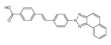 4-[2-(4-benzo[e]benzotriazol-2-ylphenyl)ethenyl]benzoic acid Structure