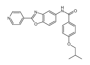 4-(2-methylpropoxy)-N-(2-pyridin-4-yl-1,3-benzoxazol-5-yl)benzamide Structure